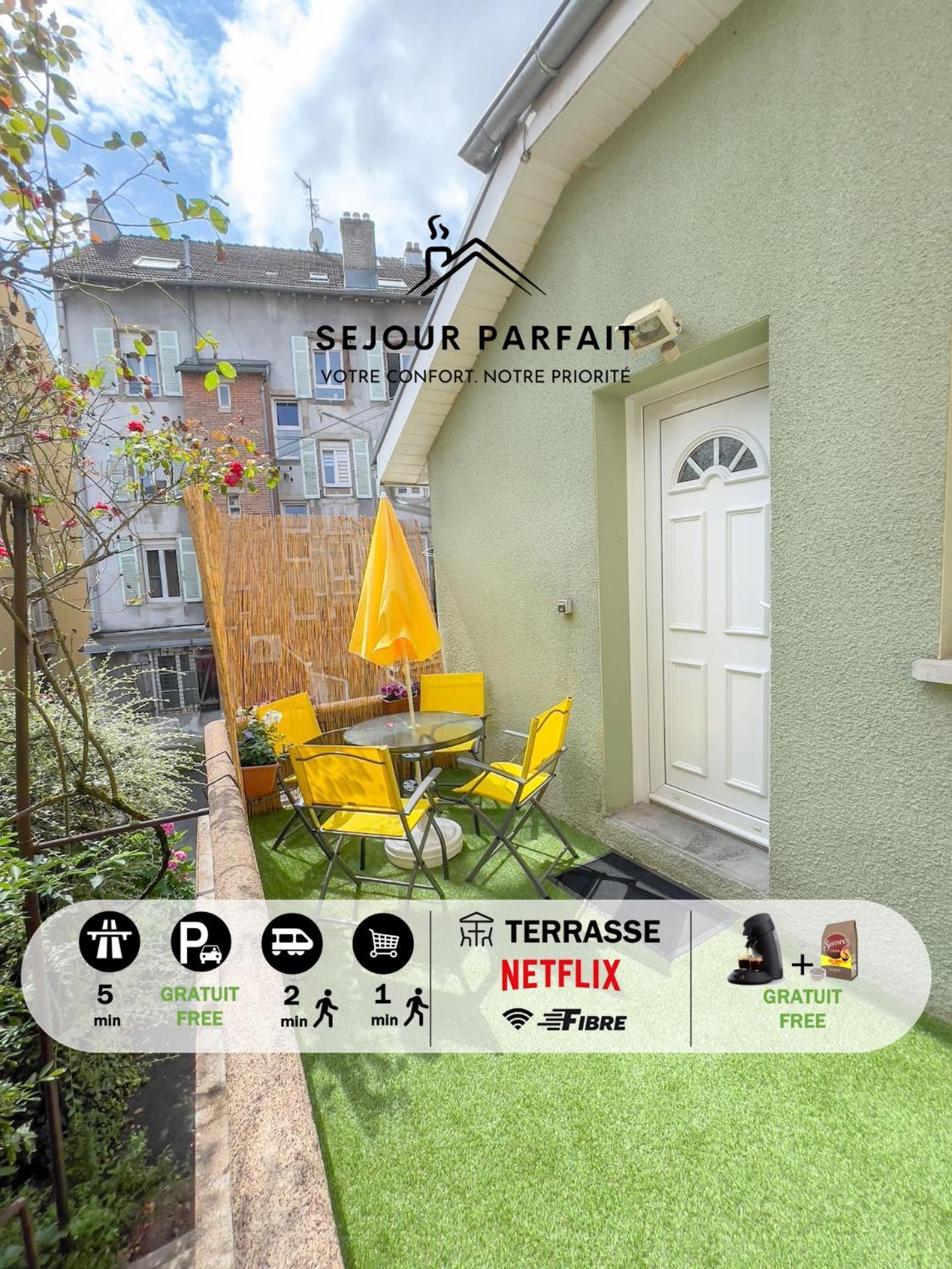 Maisonnette Le Faubourg - Centre Ville, Terrasse Et Netflix Belfort Eksteriør billede